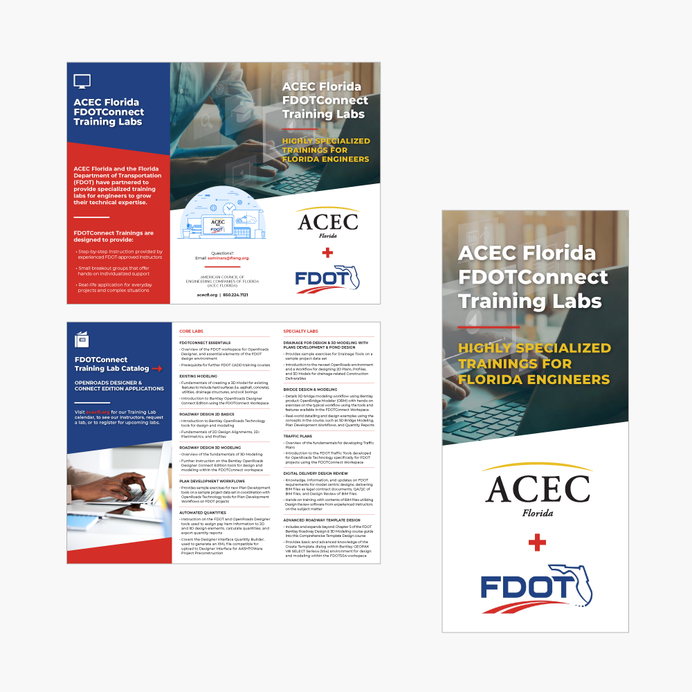 ACEC Florida
FDOTConnect Training Labs
Brochure Design